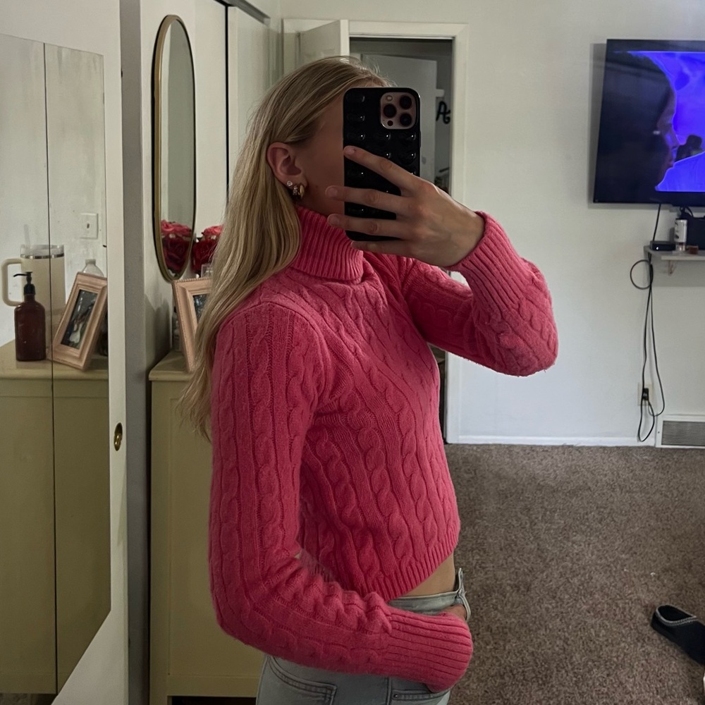 Jessica Simpson Pink Cowl Neck Sweater